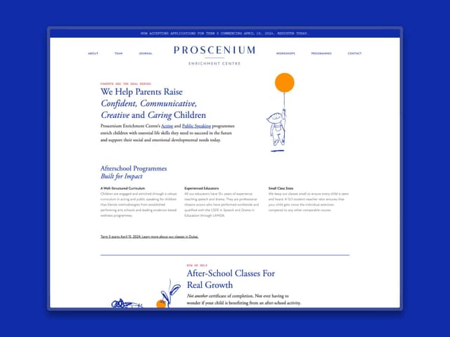 Website Design for learning centre