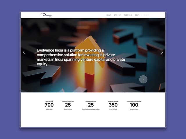 Website Design for Evolvence India